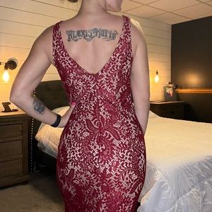 Red Lace Gown